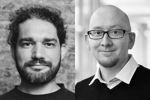 Stephan Zeisberg(links) im Gespr&auml;ch mit iX-Redakteur Axel Kannenberg