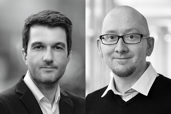Frank Ully (links) im Gespr&auml;ch mit iX-Redakteur Axel Kannenberg