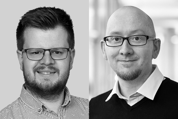 Armin Berberovic (links) im Gespr&auml;ch mit iX-Redakteur Axel Kannenberg