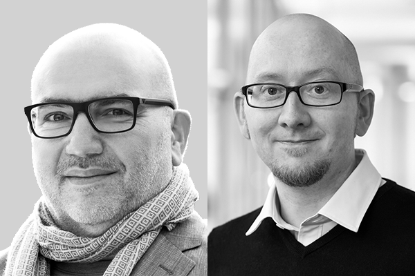 Frank Benke (links) im Gespr&auml;ch mit iX-Redakteur Axel Kannenberg